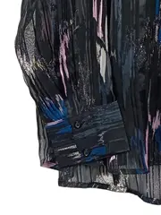 Vorschaubild 4 von Damen Hemdbluse Gr. 46 Langarm Abstraktes Muster Mehrfarbig