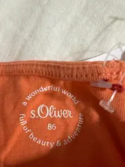 Vorschaubild 5 von Mädchen Langarmshirt Gr. 86 Orange Herz Applikation Love
