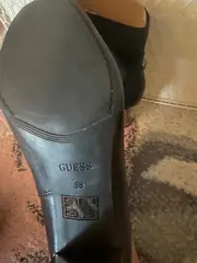 Vorschaubild 4 von Damen Stiefeletten Schwarz Gr. 38 Modern Leder Metallic Absatz