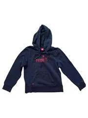Vorschaubild 1 von Kinder Kapuzenpullover Hoodie Gr. 164 Blau Sportlich Logo-Print