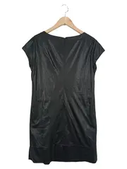 Vorschaubild 2 von Businesskleid Damen Gr. 42/XL Schwarz Elegant Kurzarm