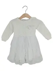 Vorschaubild 1 von Mädchen Strickkleid Gr. 68 Weiß Elegant Festlich