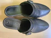 Vorschaubild 2 von Damen Clogs Slipper Leder Schwarz Gr. 38