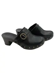 Vorschaubild 1 von Damen Clogs Slipper Leder Schwarz Gr. 38