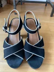 Vorschaubild 2 von Damen Plateausandalen Gr. 39 Schwarz Elegant