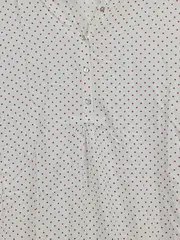Vorschaubild 3 von Bluse Langarm Punkte Weiß Gr. 42/XL Viskose Casual Damen