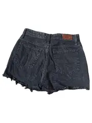 Vorschaubild 2 von Damen Jeans Shorts W24 Schwarz Zerrissen High Waist Distressed