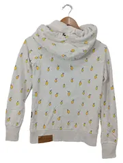 Vorschaubild 2 von Damen Kapuzenpullover Hoodie Grau Zitrone Print Gr. 36/S Casual