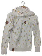 Vorschaubild 1 von Damen Kapuzenpullover Hoodie Grau Zitrone Print Gr. 36/S Casual