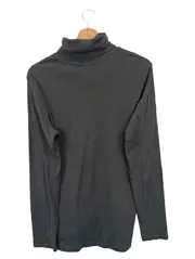 Vorschaubild 2 von Herren Langarmshirt Rollkragen Grau Gr. 44/XS Basic Casual