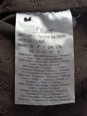 Vorschaubild 4 von Blazer Damen Gr. 38 M Braun Gestreift Klassisch Elegant Business