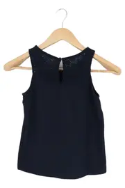 Vorschaubild 2 von Kinder Top Gr. 140 Blau Casual Lochmuster Baumwolle ärmellos