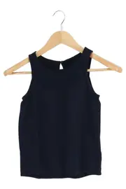 Vorschaubild 1 von Kinder Top Gr. 140 Blau Casual Lochmuster Baumwolle ärmellos