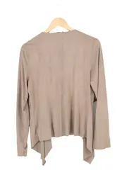 Vorschaubild 2 von Damen Leichte Jacke Gr. 36/S Beige Casual Elegant Faux Suede