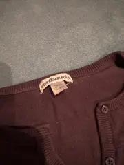 Vorschaubild 2 von Strickjacke Mädchen Gr. 74 Lila Baumwolle Cardigan