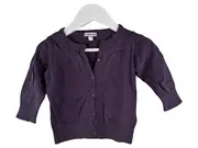 Vorschaubild 1 von Strickjacke Mädchen Gr. 74 Lila Baumwolle Cardigan