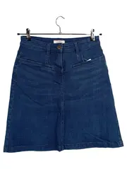 Vorschaubild 1 von Damen Jeansrock Gr. 36 Blau Midirock Casual Baumwolle