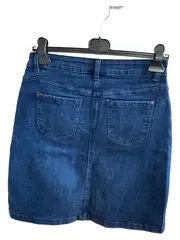 Vorschaubild 2 von Damen Jeansrock Gr. 36 Blau Midirock Casual Baumwolle