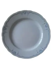 Vorschaubild 1 von Essteller Weiß Porzellan Klassisch 19cm Teller Blumenmuster