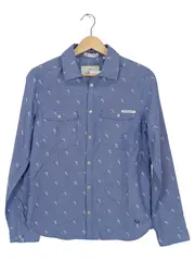 Vorschaubild 1 von Kinder Freizeithemd Blau Gr. 164 Grafisches Muster Langarm Casual