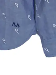 Vorschaubild 4 von Kinder Freizeithemd Blau Gr. 164 Grafisches Muster Langarm Casual