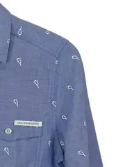Vorschaubild 2 von Kinder Freizeithemd Blau Gr. 164 Grafisches Muster Langarm Casual
