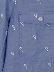 Vorschaubild 5 von Kinder Freizeithemd Blau Gr. 164 Grafisches Muster Langarm Casual