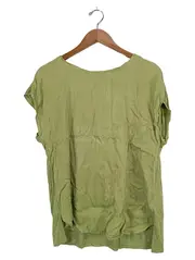 Vorschaubild 1 von Damen Bluse Gr. 42 Oliv Casual Kurzarm