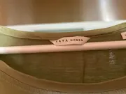 Vorschaubild 2 von Damen Bluse Gr. 42 Oliv Casual Kurzarm