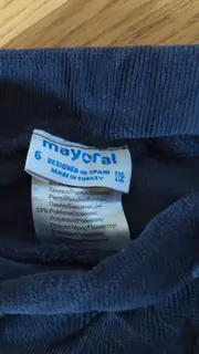 Vorschaubild 5 von Cordhose Mädchen Blau Strukturmuster Gr. 116 Baumwolle Casual