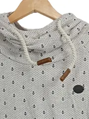 Vorschaubild 3 von Herren Kapuzenpullover Hoodie Beige Anker Muster Gr. 52/XL