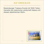 Vorschaubild 2 von Puzzle 1000 Teile Toskana Landschaft Mohnfeld Haus Italien