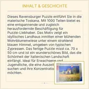 Vorschaubild 3 von Puzzle 1000 Teile Toskana Landschaft Mohnfeld Haus Italien
