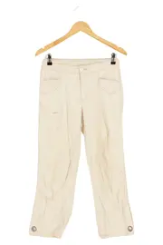 Vorschaubild 1 von Damen Stoffhose Gr. 34/XS Beige Casual Business Capri Hose