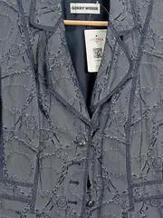 Vorschaubild 2 von Damen Blazer Gr. 38 Blau Elegant Grafisch 3/4-Arm