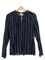 Vorschaubild 1 von TAIFUN Damen Hemdbluse Sterne Langarm Blau Gr. 40 L Viskose Casual