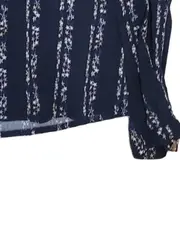 Vorschaubild 3 von TAIFUN Damen Hemdbluse Sterne Langarm Blau Gr. 40 L Viskose Casual