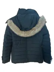 Vorschaubild 3 von Damen Steppjacke Winterjacke Grün Kapuze Fellbesatz Gr. L
