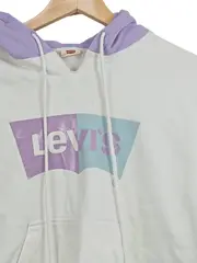 Vorschaubild 2 von Damen Kapuzenpullover Hoodie Weiß Lila Gr. 38