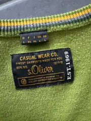 Vorschaubild 5 von Herren Pullover Henley Langarm Baumwolle Grün Gr. L