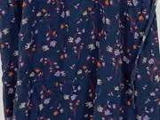 Vorschaubild 5 von Damen Freizeitkleid Blumenmuster Blau Gr. 38/M Viskose Casual