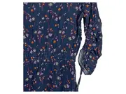 Vorschaubild 7 von Damen Freizeitkleid Blumenmuster Blau Gr. 38/M Viskose Casual