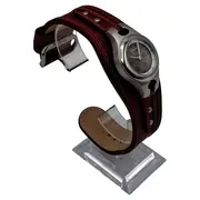 Vorschaubild 2 von Damenuhr Rot Leder Cuff Armband Herz Zifferblatt Valentinstag