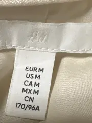 Vorschaubild 6 von Blazer Damen Klassisch Gestreift Beige Baumwolle Business Gr. M