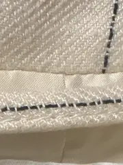 Vorschaubild 4 von Blazer Damen Klassisch Gestreift Beige Baumwolle Business Gr. M