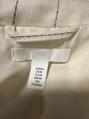 Vorschaubild 5 von Blazer Damen Klassisch Gestreift Beige Baumwolle Business Gr. M