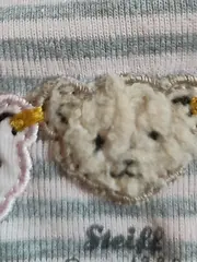 Vorschaubild 4 von Baby Body Langarm Grau Gestreift mit Teddy-Motiv Gr. 80