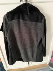 Vorschaubild 2 von Damen Strickjacke Grau M mit Kunstfell Casual