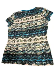 Vorschaubild 2 von Damen T-Shirt Gr. 38/M Mehrfarbig Abstrakt Casual Schleife