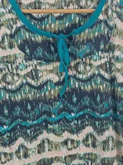 Vorschaubild 3 von Damen T-Shirt Gr. 38/M Mehrfarbig Abstrakt Casual Schleife